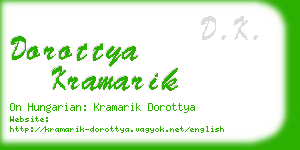 dorottya kramarik business card